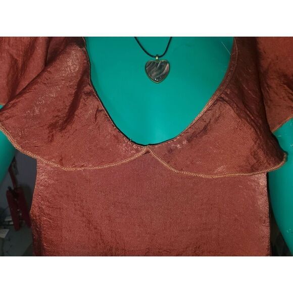Curvy Sense Pretty Burnt Orange bodysuit Size 2X - Picture 2 of 8
